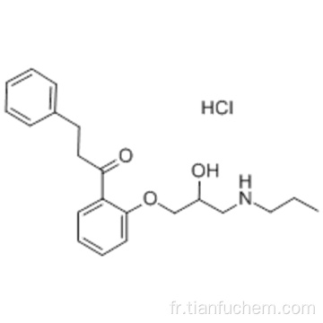 1-propanone, 1- [2- [2-hydroxy-3- (propylamino) propoxy] phényl] -3-phényl-, chlorhydrate (1: 1) CAS 34183-22-7